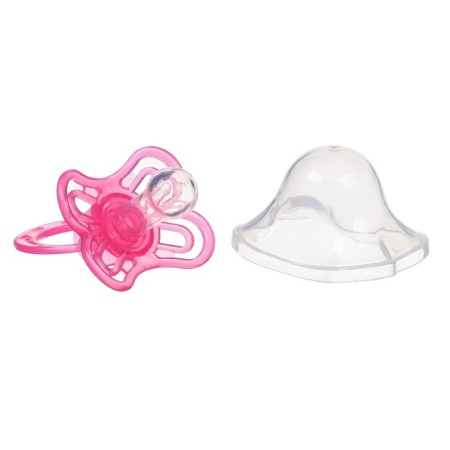Nipple set - a dummy with a holder, SL, CL +6 months, with a cap “Butterfly”, pink-5