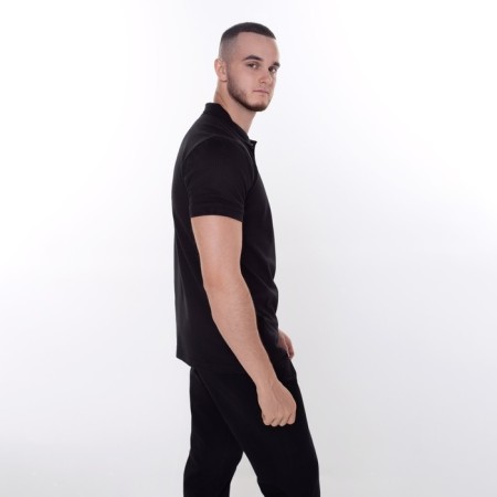 T -shirt male polo, black color, size 50-3