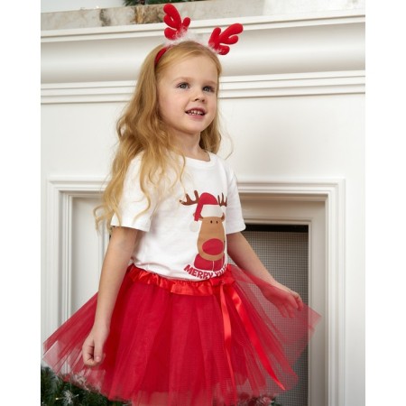 KAFTAN photo shoot "Christmas deer": a three -layer skirt and a rim-1
