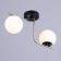 Scarlet chandelier 2x40W E27 black, gold 33x13.5x16cm