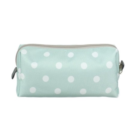 The pencil case is soft, 2 compartments, volumetric, 100 x 210 x 50 mm, Erich Krause, Dots in Mint, Mint 52288-2