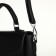 Women's bag on the Textura valve, small size, black color