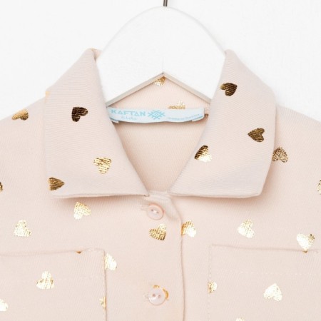 Платье детское KAFTAN "Сердечки", р. 28 (86-92), бежевый-7