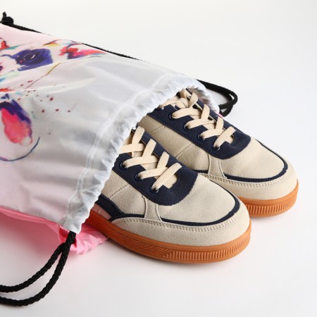 Bag for shoes on the lace, white color-3