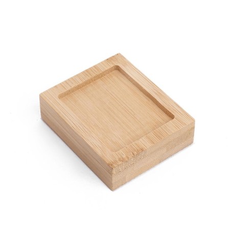 Earrings stand, wood, 1 pair, 5.8 × 6.8 cm, beige color-2