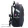 School backpack 38 x 30 x 16 cm, ergonomic back, stavia "flamingo", gray/pink