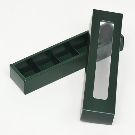 Folding box under 5 sweets, 22 x 5.5 x 3.5 cm, emerald-3