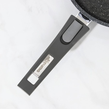 Granite pan, d = 28 cm, removable handle, anti -stick coating, gray color-3