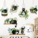 Stick plastic interior color "Black cats and plants" 30x90 cm set 2 sheets