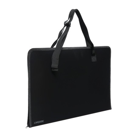 A3 folder with handles, plastic, lightning around, 490 x 350 x 30mm, with pocket, black-1