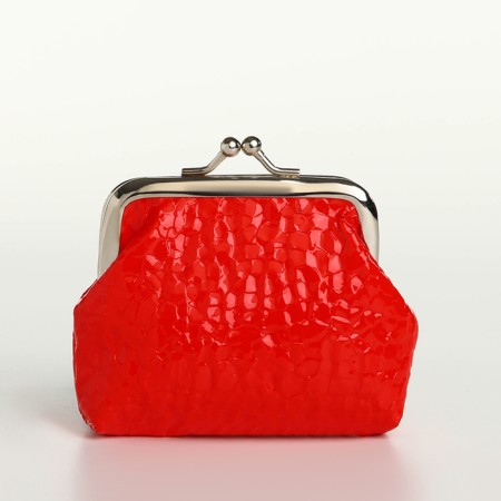 Women's wallet on the farmar, red color-1