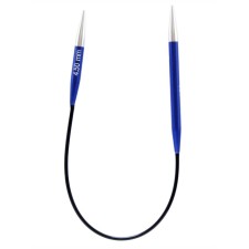 Knitting needles asymmetric aluminum circular zing Knitpro, 25 cm/4.50 mm 47059