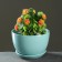 Flower pot "Antik" turquoise, 0.75l