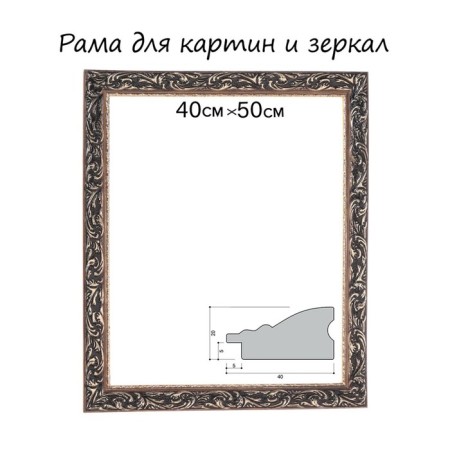 Frame for paintings (mirrors) 40 x 50 x 4 cm, tree "Versailles", gold