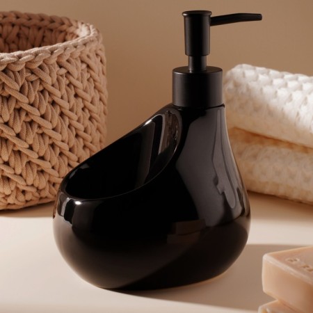 A soap dispenser with a Savanna drop sponge stand, 450 ml, black color-4