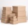 A set of square boxes 11 in 1 "plain craft" 26 x 26 x 12.5 - 6.5 x 6.5 x 4 cm