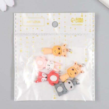 Decor for creativity Plastic "animals with a loop" mix 0.6x1.7x2.8 cm-4