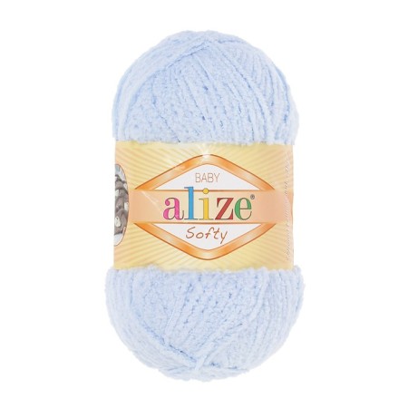 Yarn "Softy" 100% micropoliester 115m/50g (183 St. Blue)-1