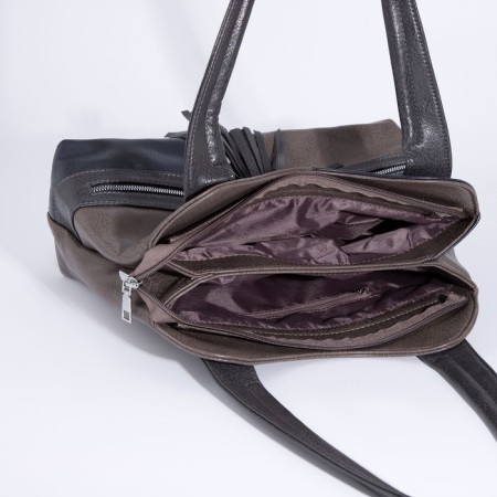 Bag-tout on lightning, beige color-4