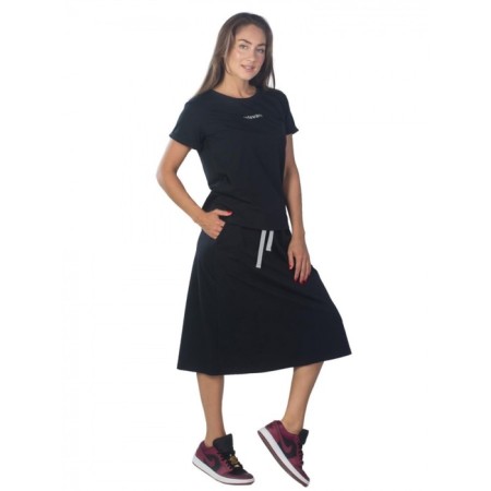 Female suit, size 50, black color-1