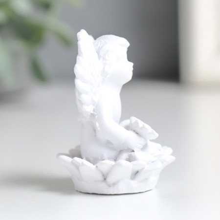 Souvenir Polystone "White Angel on Flower" MIX 3.6x3.7x5 cm-3