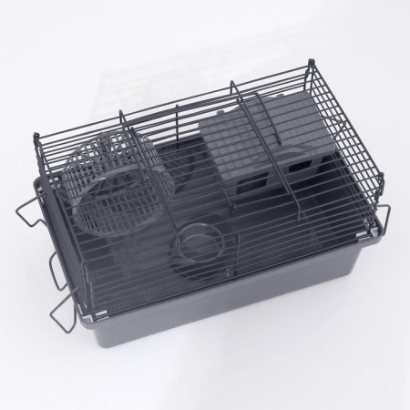 Mini cell for rodents "Pijon" No. 1-1, with filling, 27 x 15 x 13 cm, gray-6