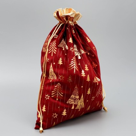 Bag gift plush “You on this holiday”, Christmas trees, embossing, 30 x 40 cm +/- 1.5 cm, New Year-1