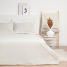 Lovelife linen Duet Coconut Milk 143x215sm-2pcs, 225x240cm, 50x70cm-2ST100%cotton, satin125g/m²