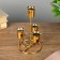 Summary Metal for 4 candles "spiral" gold 16x9x9 cm