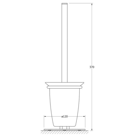 Holder with toilet ruff floor, matte glass, chrome, artwelle-1