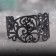 Bracelet Metal "Karka" Fest lady, pattern, black color, 6 cm