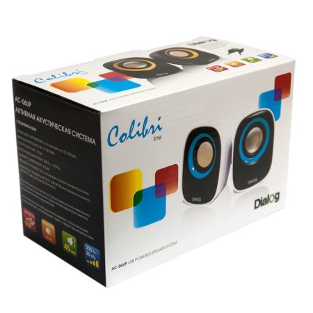 Computer speakers 2.0 Dialog Colibri AC-06UP, 2x6 W, Jack 3.5 mm, USB, white-5