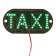 LED taxi sign 12 V, 45 LED, 13 × 6 cm, wire 150 cm, green
