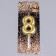 Candle in the Cake "European", number "8", 6 cm, gold