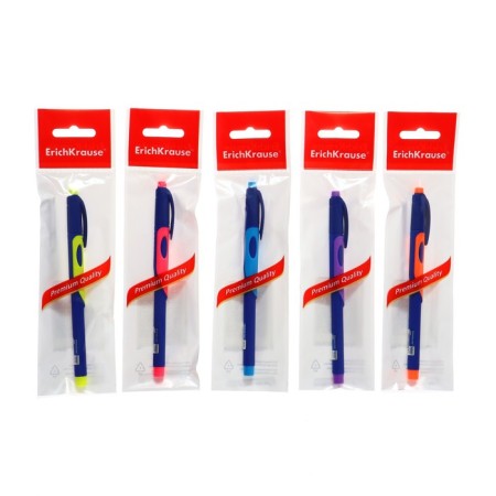 Ballic handle Erychkrause Ergoline Kids, first-grader, ergonomic holder, Soft-Touch body, 0.7 mm node, blue ink, mix, blister-14