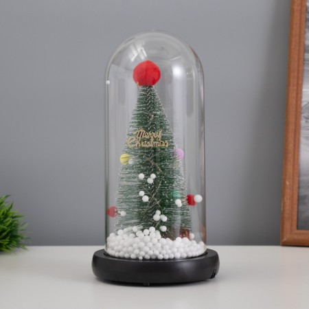 Lamp Sales "Christmas tree with balls" 1.5W, LED, 3XAAA, black USB 11x11x21cm-2