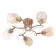 LUSTER "LOIS" 5x40W E27 gold 54x54x22cm