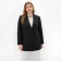 Jacket female double-breasted mist plus-size, size 56, black color