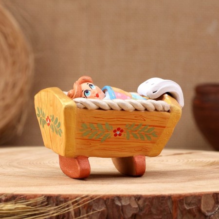 Kovrov toy "Nanny with a cradle", ceramics-4