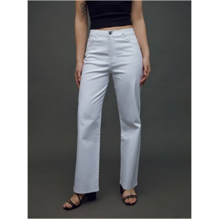 Women's jeans Conte Elegant Wide Leg, size m, color White-1
