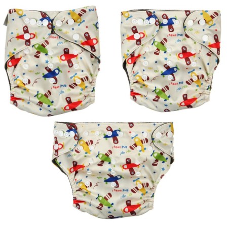 Panties-scammers, reusable, carbon-bamboo fabric, “aircraft”, from 0-36 months.-8