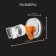 Holder for shower watering can Zein Z73, on vacuum suction cup, plastic, chromium/orange