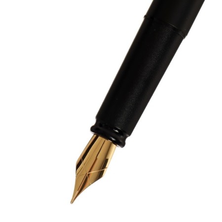 Gift feathers in the leatherette case, black body with gold-3