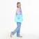 School set. A backpack with a zipper, a chover, bag, a pencil case, a bag for coins, the color is turquoise