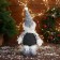 Soft toy "Snowman in the cap and scarf" 16x30 cm, white-gray