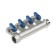 Collector "STM", 3/4 "x16 mm, 4 outputs, with ball valves, for m/n pipes, nickel.