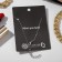 Love pendant, crystal, white color in silver, 35 cm