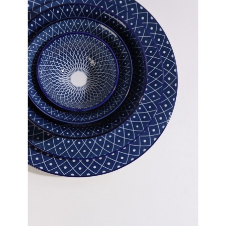 Boda ceramic shade “Boda”, 340 ml, d = 12 cm, blue color-7