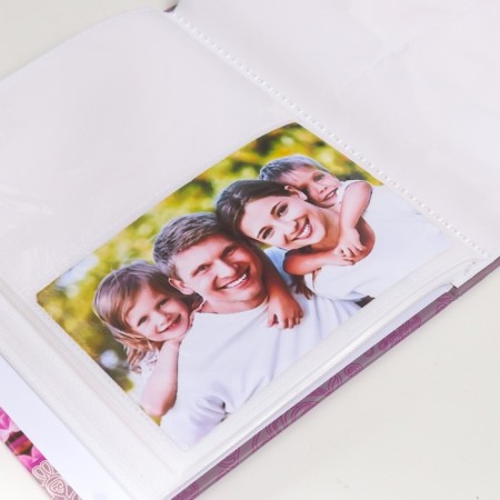 Photo album for 200 photos 10x15 cm, plastic. Bloom sheets lilac-3