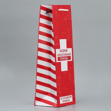 Gift package for a bottle, packaging, Alcopomesh, 36 x 13 x 10 cm-4